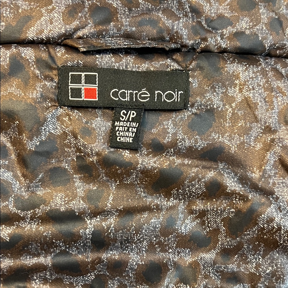 Carre Noir Animal Print Puffer Vest - Picture 5 of 6
